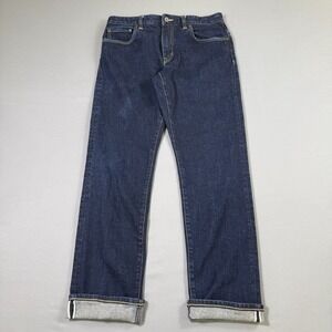 Best Made Co. Selvedge Denim Jeans Mens 33x32 Blue Raw Straight Leg Stretch EUC